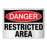 Danger Restricted Area -Reflective 10"x14" Sign